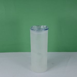 US Warehouse 25Oz Sublimation Glass Tumbler Frosted Glass Mugs with Lid Drinking Strawontoor Portable Water BottleB62711