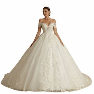 bepeithy Off Shoulder Lace Wedding Dres 2022 For Women Sleevel Vintage Shinny Glitter Bridal Ball Gown Vestidos De Novia D0ud#