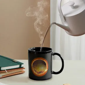 Canecas Xícara de café Caneca cerâmica sensível à temperatura com design exclusivo de mudança de cor para casa, cozinha, escritório sensível ao calor