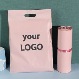 50pcs Customized Mailing Bags Plastic Gift Shoe Box Product Packaging Bags Waterproof Express Bags Printing 240322