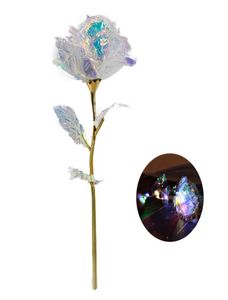 24K Gold Foil Rose Flower Party Favor Led Lysande Everlasting Rose Mother Valentine039S Day Gift6721624