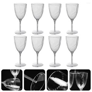 Disposable Cups Straws 8 Pcs Glass Tumblers Drinking Glasses One-ff Red Cup Plastic Martini Mother For Parties