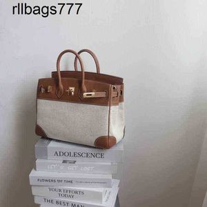 Bag Designer Leather Bk Handbag Goddess of Temperament Casual with Small Size and Large Capacity. the First Layer of Cowhide Is Equipped with Canvas 25 Handbag