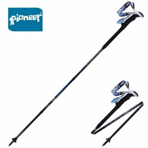 Sticks Pioneer 1 Parça% 100 Karbon Fiber Yürüyüş Yolu Çalışan Kutuplar Kompakt Taşınabilir Katlanabilir Çubuklar