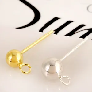 Stud Earrings Promotion " Fake One Penalty Ten 3MM 20Pcs S925 Sterling Silver Ball With Hang Earring Pins Jewelry Making Findings Ear