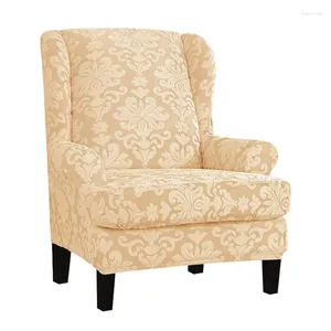 Stol täcker wingback slipcover fåtöljsoffa med kudde omslag