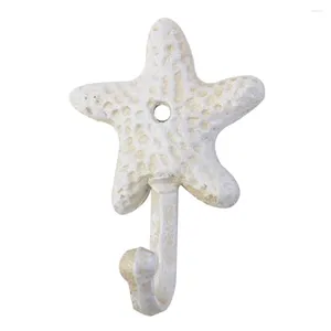 Bottiglie portaoggetti Stelle marine Ghisa Ganci decorativi da parete Cappotti Grembiuli Cappelli Asciugamani Spiaggia Tema oceano Metallo chic