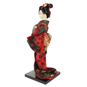 Estatuetas decorativas boneca japonesa folk gueixa estatueta conjunto peça menina quimono artes e artesanato acessórios decorar a mesa com aleatório