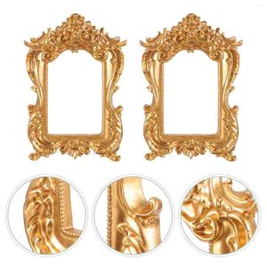 Quadros 2 pcs decorações de ouro bandeja vintage