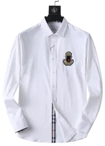 camisa masculina de luxo designer camisa masculina designer mangas compridas ajuste fino negócios moda casual designer botão acima camisa marca terno camisa camisas tamanho asiático M-3XL yyj