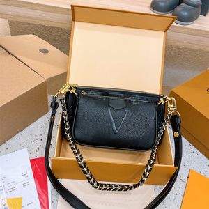 Crossbody for Women Handbag BRAND Designer Shoulder Handbags MULTI POCHETTE Embossing Leather Fashion Luxurys Detachable Chain Clutch Pouch M45777
