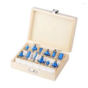 Woodworking Router Bits 12PCS 1/4 Inch Alloy Shank Woodwork Tools Portable With Storage Box For Plywood Long-lasting