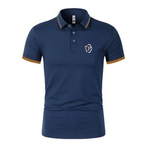 Säljer Summer Mens Short Sleeve Polo Shirts Casual Slim Fit Fashion Lapel Male Topps Mänkläder 240318