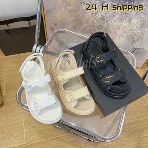 Designer papà sandali donna sandalo nonno Cnel 22SS Pantofole da spiaggia nastro magico cinghie trapuntate piatte scivoli da donna indoor outdoor scivolo pantofola piattaforma scarpe da donna