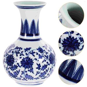 Vasos Azul e Branco Vaso de Porcelana Decoração de Flor para Arranjo Vintage Casa Cerâmica Potenciômetro Seco Cerâmica Planta Decorativa