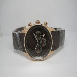 ساعة فاخرة للرجال Quartz Forder Chronograph ساعات معصم معصم مقاوم للصدأ السوار وسوار المطاط 002279H