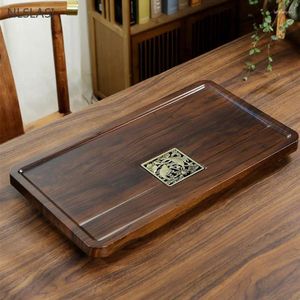 Tea Trays Antique Solid Wood Tray Household Set Storage Chinese Ceremony Supplies Living Room Decorative Table