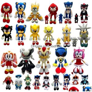 Doldurulmuş Peluş Hayvanlar Toptan 25-45cm Sonic Hedgehog P Oyuncak Çocuk Oyun Eşleştirme Sevimli Sırt Çantası Tatil Hediye Damlası Teslimat Oyuncakları DH9J8