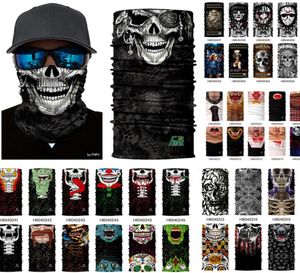 Skull Design Multi Function Bandana Ski Motorcycle Motorcycle Biker Scarf Maski Outdoor Maska do twarzy opaska na szyję Gaiter2158430