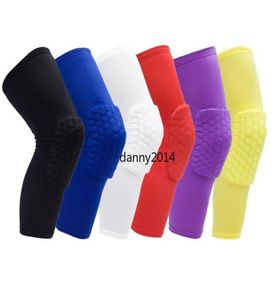 Safety Basketball Kne Pads For Adult Anti Slip Honeycomb Pad Long Ben Knästöd Kalvkomprimering Kneecap Cycling Sport Knä PR6425565