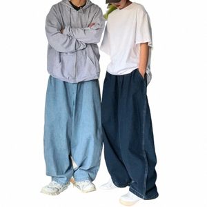 Mężczyźni dżinsy szerokie nogi spodni streetwear worki dżinsy nowe wiosenne jesieni jeaniny koreańskie dżinsy y2k luźne proste spodnie męskie ubranie n2v2#