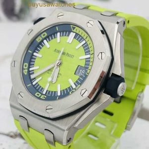 AP-Armbanduhr, Royal Oak Offshore-Serie, Schweizer Automatikuhr für Herren, 42 mm, Präzisionsstahl, Datumsanzeige, wasserdicht, Nachtlicht, Freizeit, 15710ST