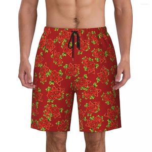 Men's Shorts Northeast Big Flower Board Summer Joyful Celebration Stylish Beach Men Sports Fitness Breathable Trunks