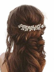 lyx Rhineste Hair Comb Bride Headdr for Hair Accory Elegant Women Handmade pannband Bridal Headwear Wedding Hair Vine X49J#