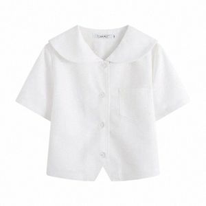 Japoński mundur szkolny dla dziewcząt Krótkie rękawie Biała koszulka Dr JK Sailor Suits