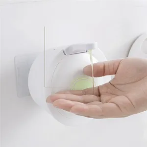 Dispenser di sapone liquido Montaggio a parete Scatola a ventosa impermeabile per bagno Cucina Manuale Supporto in plastica Distributore De Savon