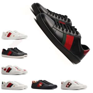 Scarpe estive Designer Stile ape Alta qualità Ace Snake Ricamo Cartoon Bianco, Verde Strisce in pelle rossa Scarpe classiche da uomo Sneaker da donna Scarpe da ginnastica casual da esterno