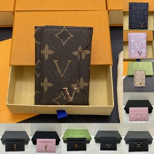 New Card Holder High quality Luxury Designer Women Purse Paris Caviar Wallet Woman Mini Cardholder Credit Card Genuine Leather Bag Men Coin Purses With Box