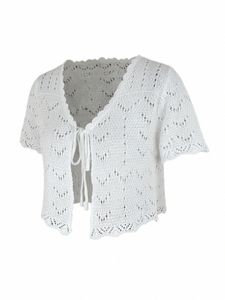 women's knitting beach short-sleeved wi knit cardigan 762o#