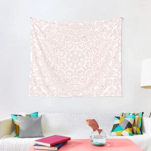 Tapestries Blush Pink And White Mandala Tapestry Bedroom Deco Wallpaper Bathroom Decor