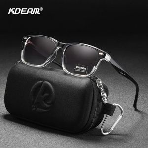 KDEAM All Matching Square Polarized Sunglasses For Men Women TR90 Material Frame Spring Hinges KD398 240322