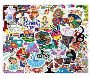 50pcs Lot Mix Renkli Hayvan Böcek Hippi Tarzı Graffiti Stickers Dizüstü bilgisayar için su geçirmez Paket Bisiklet kaykay motosikleti 2377600