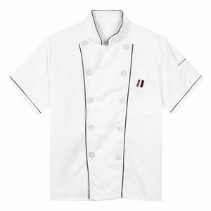 Männer Frauen Küche Arbeit Uniform Erwachsene Chef Shirt Koch Jacke Mantel Hotel Restaurant Kantine Kochen Konditorei Café Kellner Kostüm y8JD #