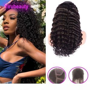 Indian Unprocessed Human Hair Pre Plucked Full Lace Wigs With Baby Hair 832inch Deep Wave Curly Virgin Hair Products Deep Curly3704735