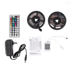 Saiten 300 LEDs 3528 SMD RGB LED-Lichtleiste 44 Tasten Ir-Fernbedienung Nicht wasserdicht DC12V 60 LEDs Flexibles Beleuchtungsbandband