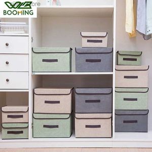 Other Home Storage Organization WBBOOMING 2 size foldable nonwoven storage box for household items clothing underwear socks and childrens toys storage organizer c