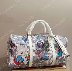 Moda clássica de luxo francês masculino e feminino designer graffiti sacos de viagem bolsa feminina bolsa de ombro crossbody sacos de viagem saco de viagem sacos de aeroporto