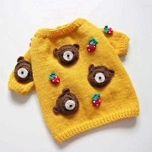 Dog Apparel Pet Knitted Sweater Green Plaid Teddy Autumn And Winter Clothes Soft Puppy Fashion Pullover Products XS-XL