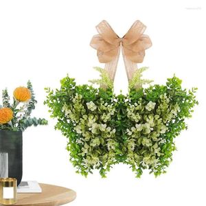 Decorative Flowers Spring Door Wreath Decoration Front Butterfly Wreaths Garland Home Decor Weather-Resistant For Window Porch Indoor