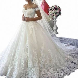 Myyble White قبالة الكتف بالإضافة إلى الحجم Vestido de Noiva 2023 Dr Dr Train مخصص بالإضافة إلى حجم الزفاف tulle mariage g0pj#