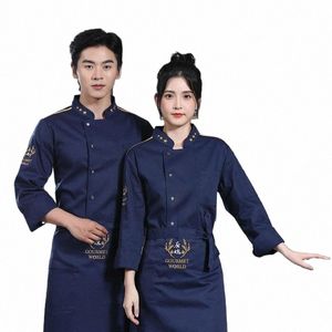premium Chef's Jacket for Kitchen Workwear in Food Service Industry Versatile for Male and Female Catering Staff in Hotels O1ab#