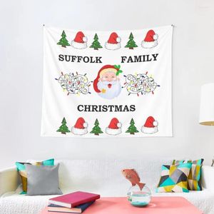 Tapeçarias Suffolk Family Christmas T-Shirt Tapeçaria Decoração de sala de estar para quartos