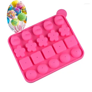 Baking Moulds 20-Hole Heart Flower Ball Shape Chocolate Lollipop Sillicone Mold For Candy Soap Forms Cake Decorating Pastry Tools