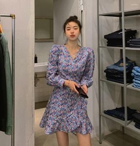 Casual Dresses E Streetwearmaxi Es For Women Rsvppap Officials Store W4M 2024 Autumn Oil Painting French Vintage Floral Female Long S Dress