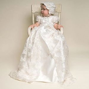 Vintage Baby Girl Dress Dop 1st Year Birthday Party Wedding Dop Spädbarnskläder Bebes 240319