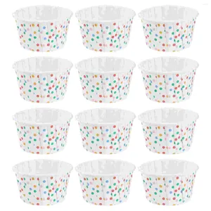 Одноразовые чашки соломинка бумажные десертные миски торт чашка для вечеринки поставки пластиковые контейнеры мороженого